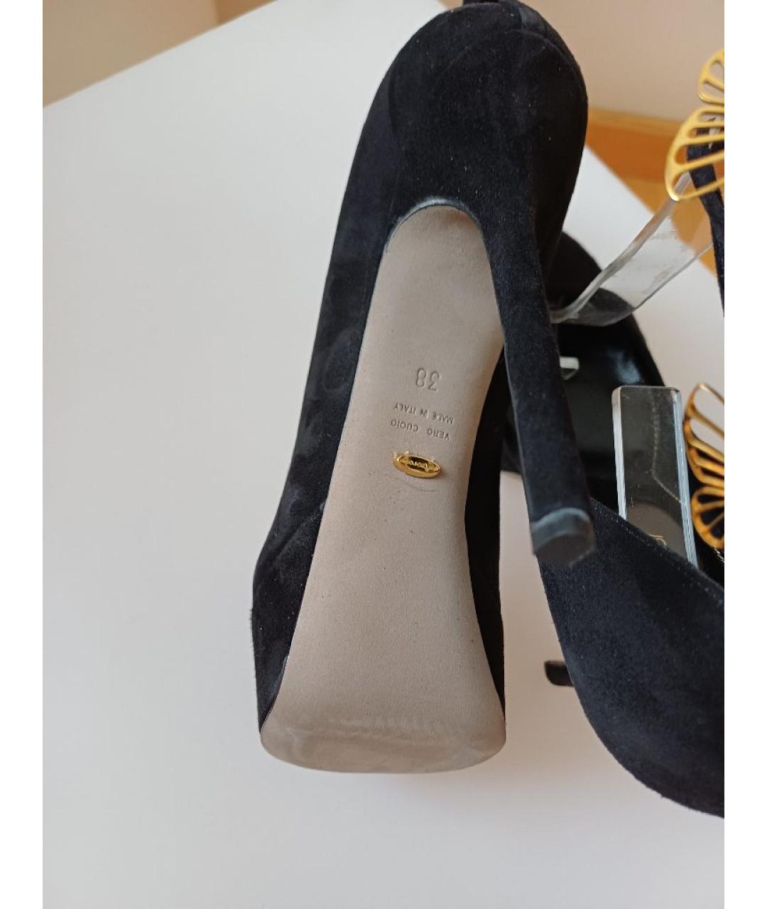 SERGIO ROSSI Черные замшевые туфли, фото 8