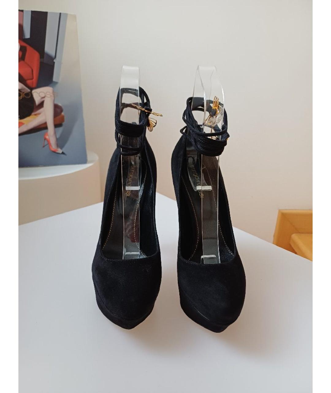 SERGIO ROSSI Черные замшевые туфли, фото 6