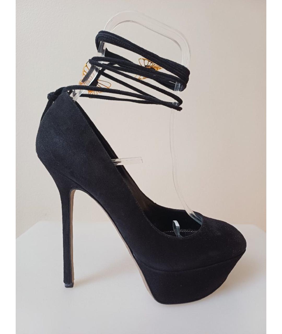 SERGIO ROSSI Черные замшевые туфли, фото 9