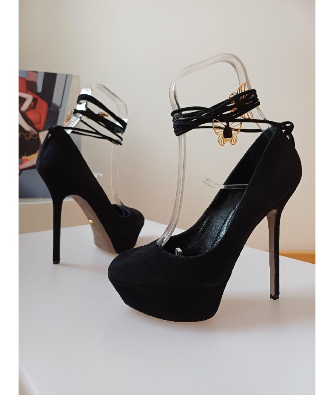 SERGIO ROSSI Черные замшевые туфли, фото 5