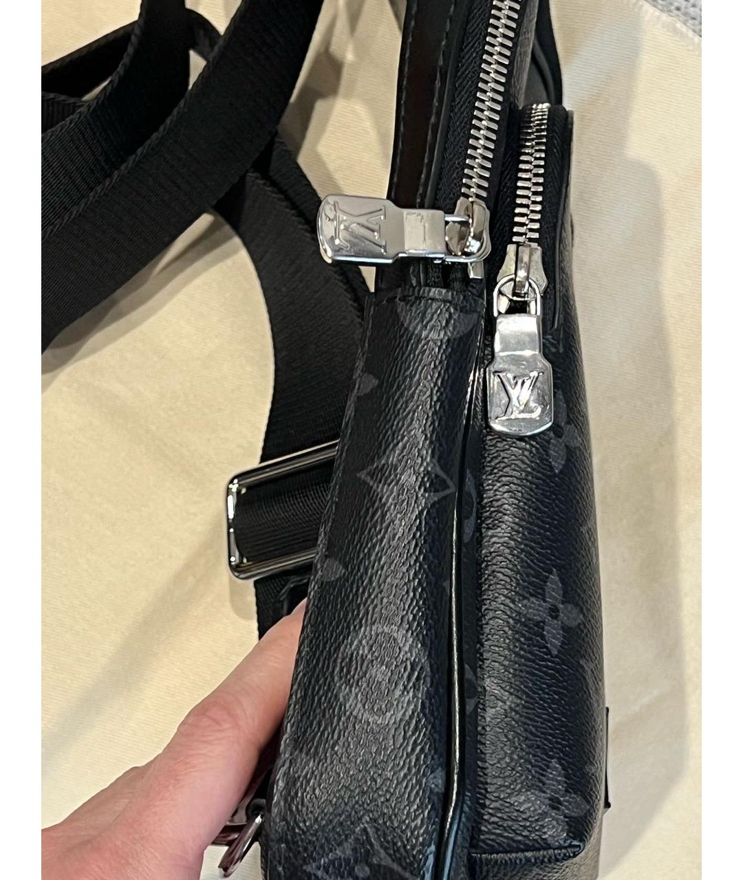 LOUIS VUITTON Антрацитовая сумка на плечо, фото 2