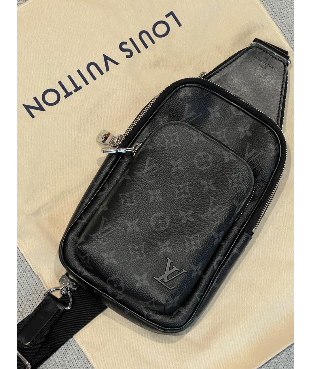 LOUIS VUITTON Антрацитовая сумка на плечо, фото 8