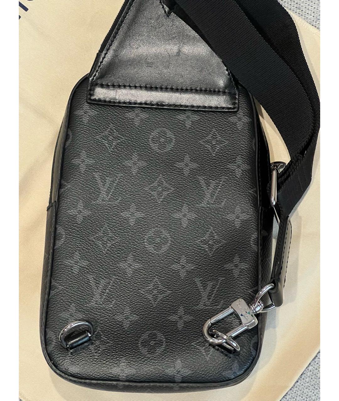 LOUIS VUITTON Антрацитовая сумка на плечо, фото 3