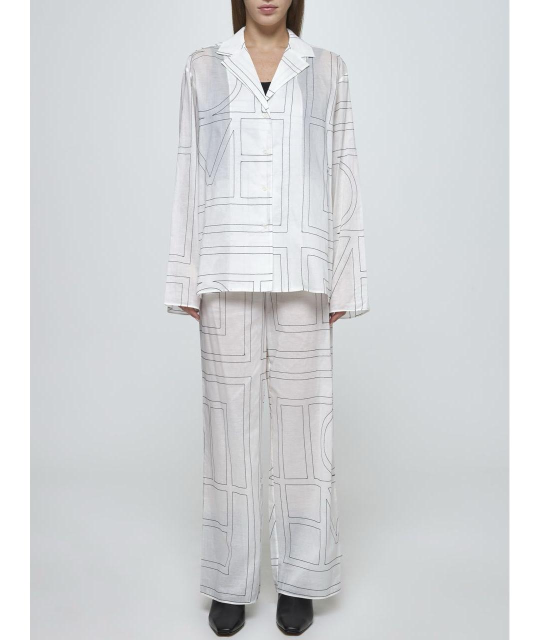 TOTEME Белый хлопковый костюм с брюками, фото 3