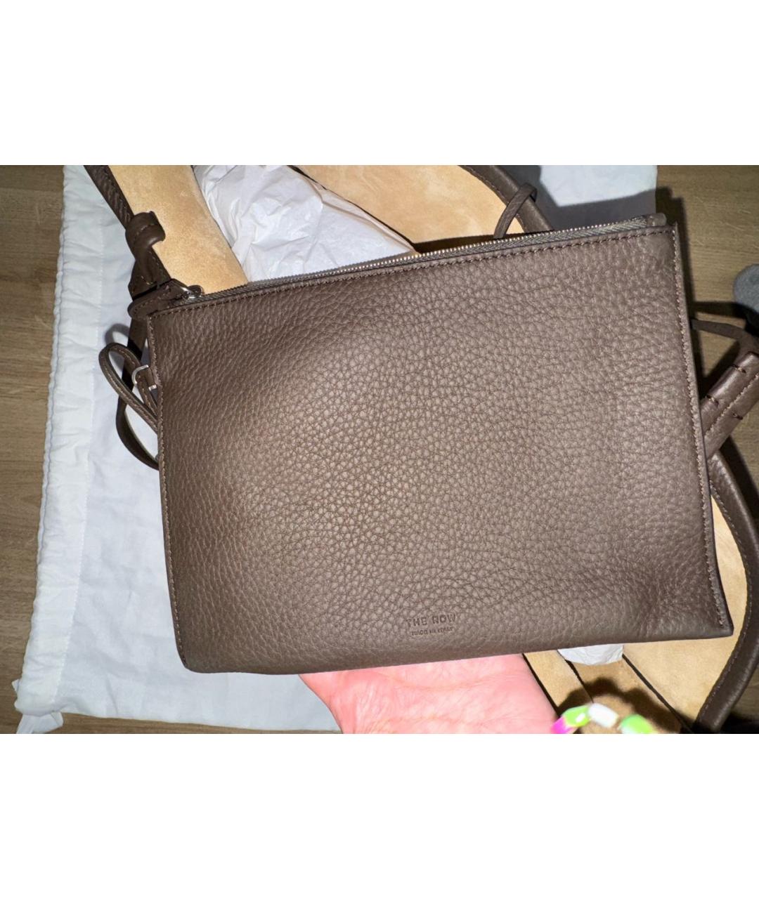 THE ROW Коричневая кожаная сумка тоут, фото 4