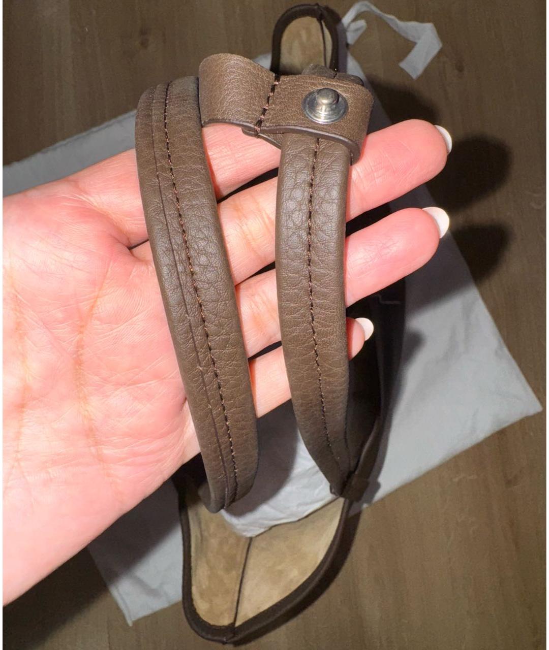 THE ROW Коричневая кожаная сумка тоут, фото 6