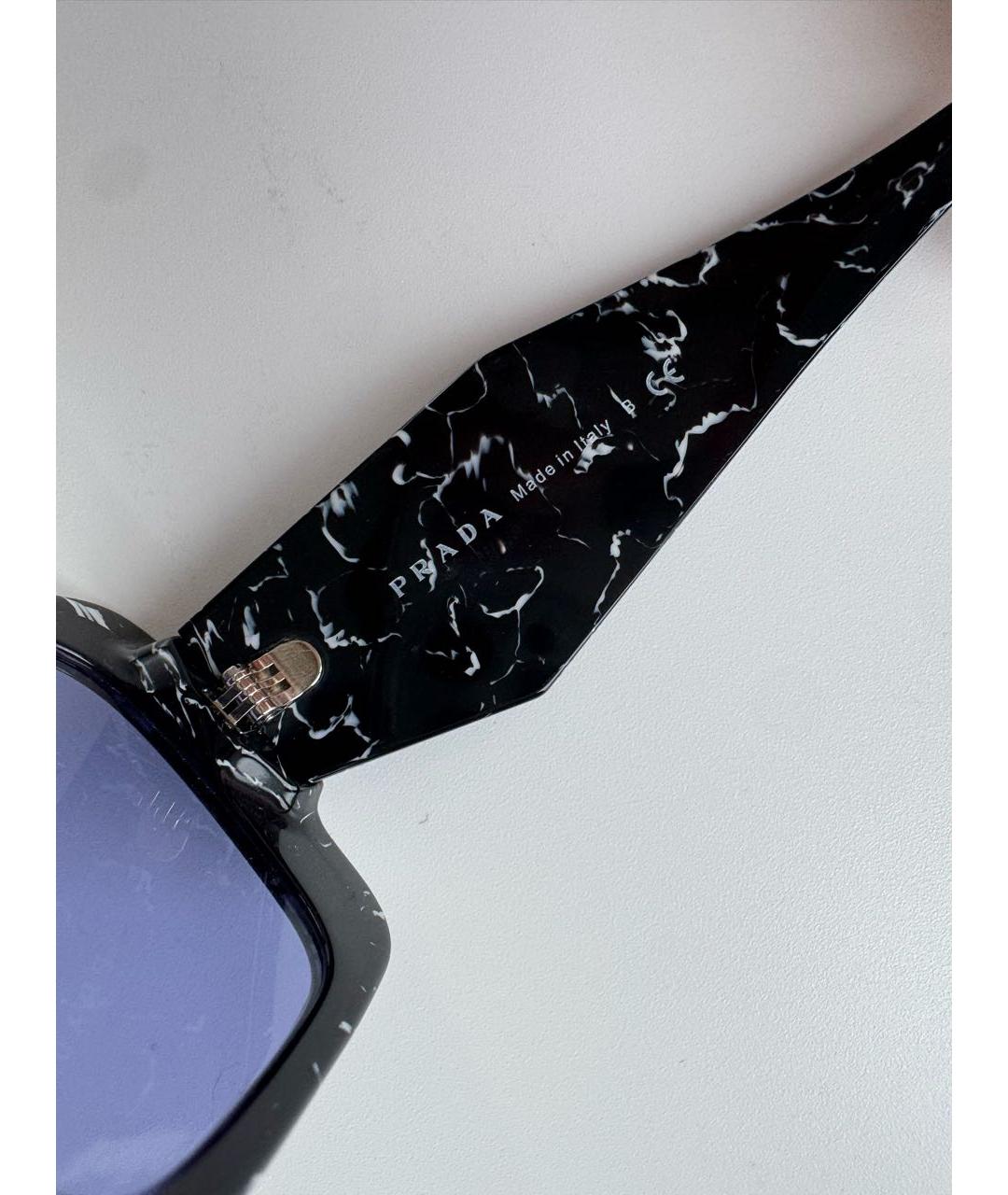 PRADA Черные пластиковые солнцезащитные очки, фото 6