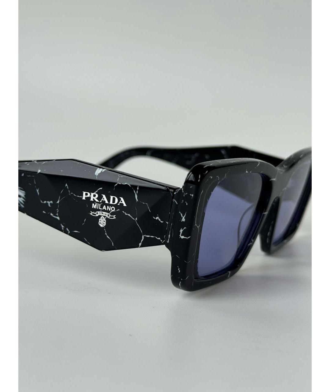 PRADA Черные пластиковые солнцезащитные очки, фото 3