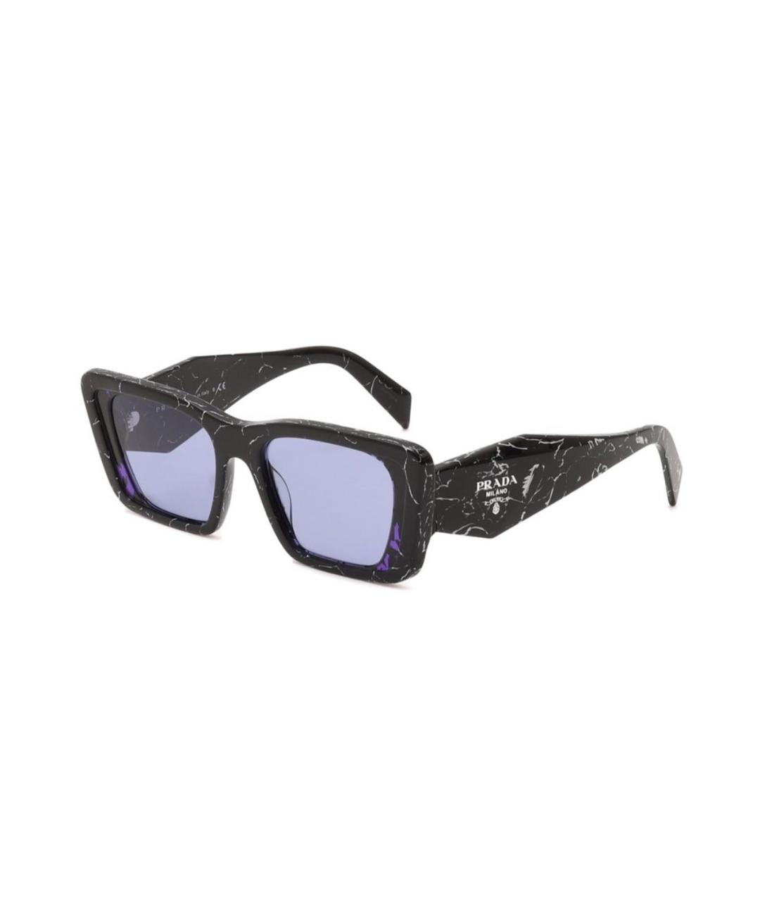 PRADA Черные пластиковые солнцезащитные очки, фото 1