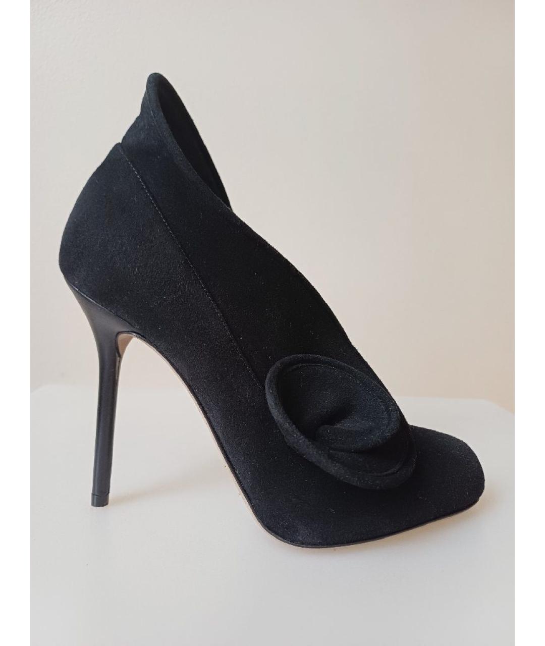 SERGIO ROSSI Черные замшевые туфли, фото 8