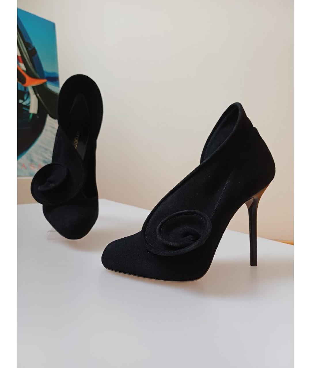 SERGIO ROSSI Черные замшевые туфли, фото 4