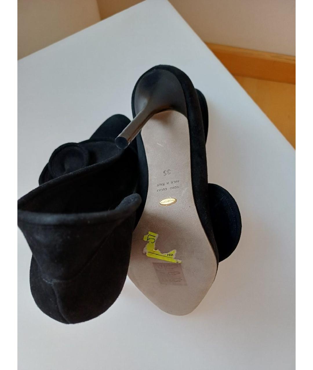 SERGIO ROSSI Черные замшевые туфли, фото 7