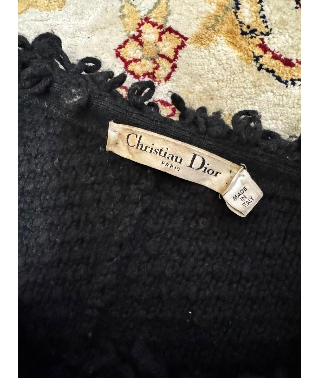 CHRISTIAN DIOR Черное хлопковое пальто, фото 4