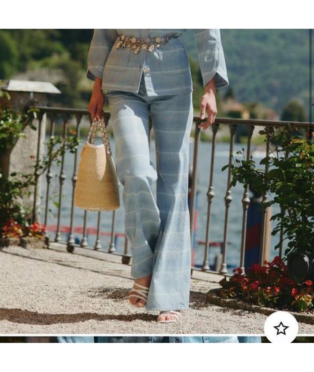 CHANEL Голубые прямые джинсы, фото 3