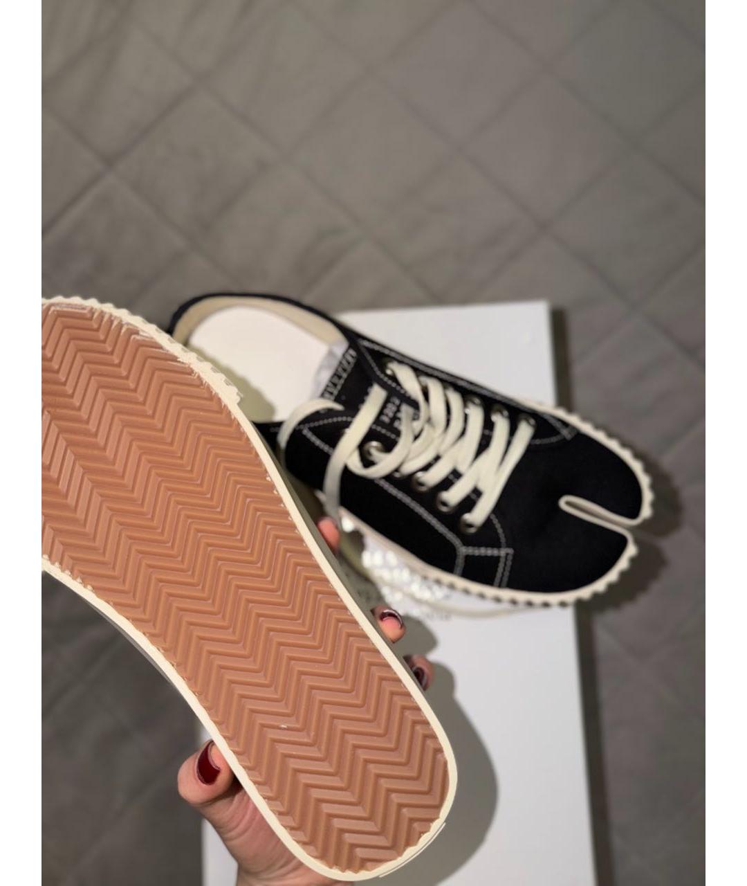 MAISON MARGIELA Черные текстильные кеды, фото 6