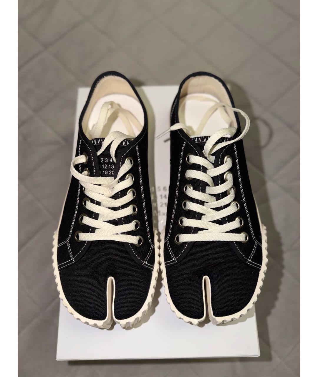 MAISON MARGIELA Черные текстильные кеды, фото 8