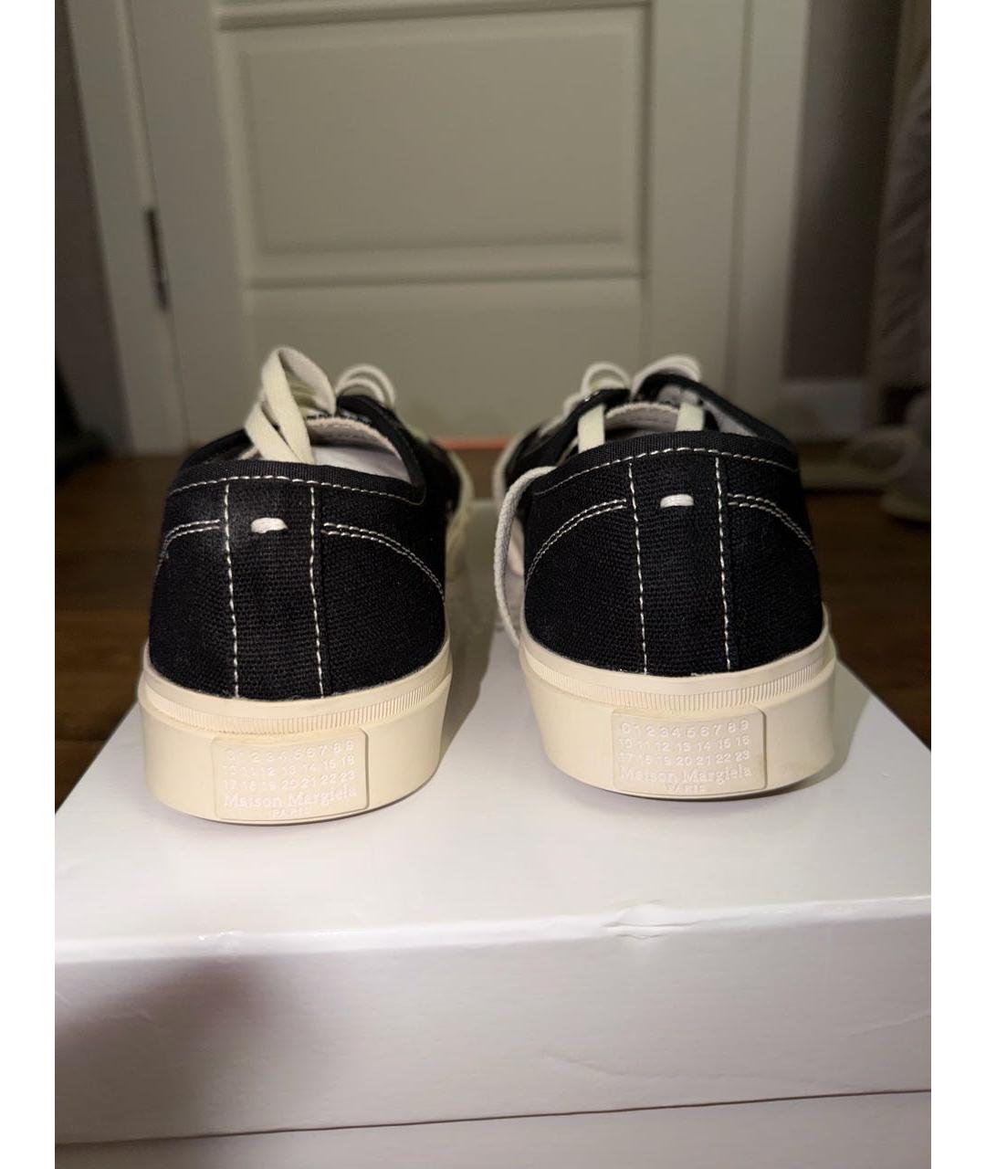 MAISON MARGIELA Черные текстильные кеды, фото 4