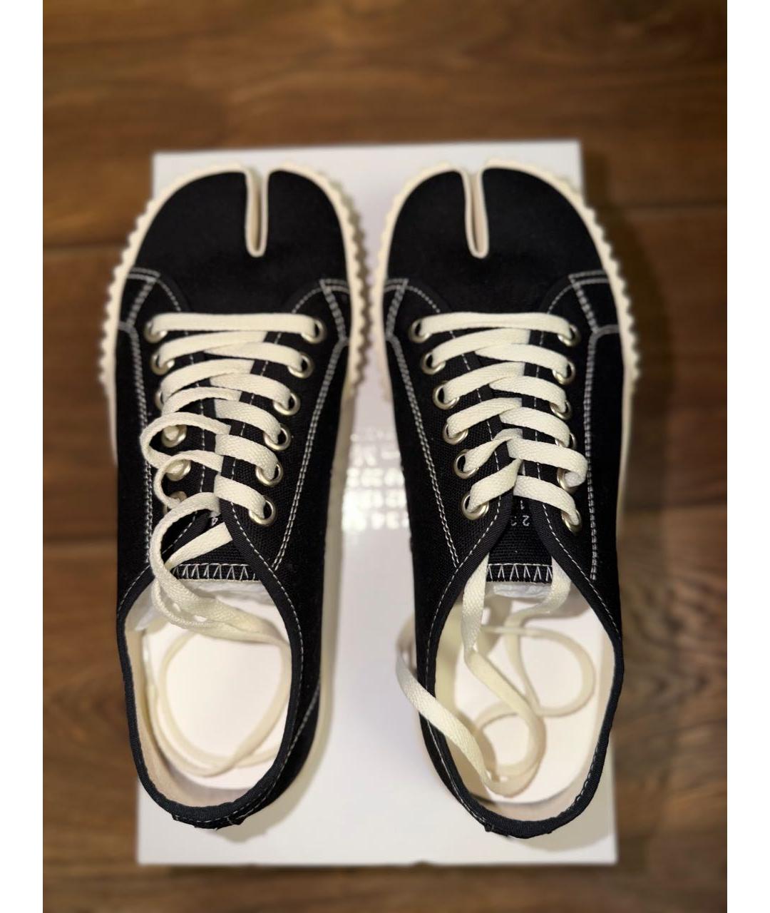 MAISON MARGIELA Черные текстильные кеды, фото 3