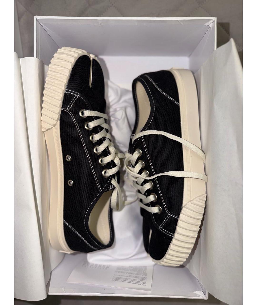 MAISON MARGIELA Черные текстильные кеды, фото 5