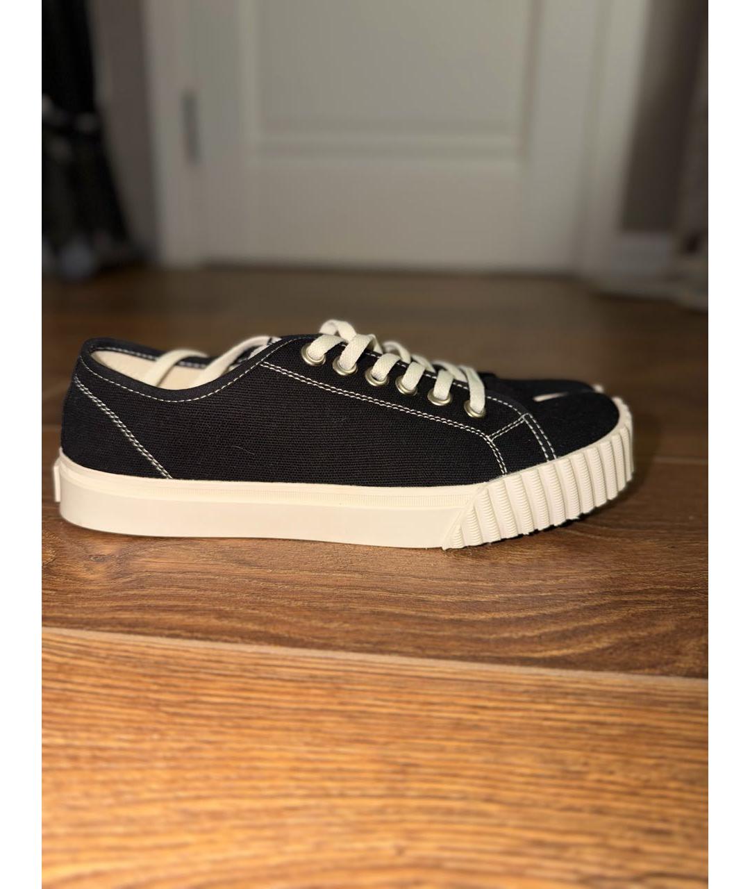 MAISON MARGIELA Черные текстильные кеды, фото 9