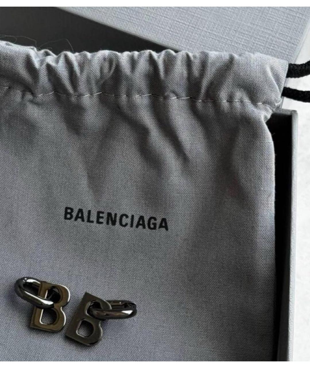 BALENCIAGA Серебряные латунные серьги, фото 2