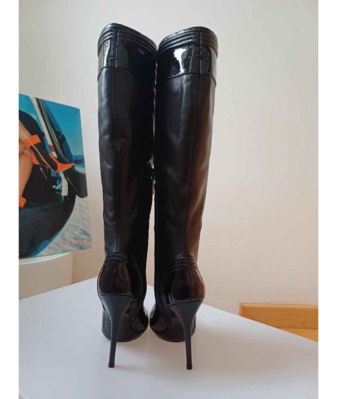 CASADEI Черные кожаные сапоги, фото 6