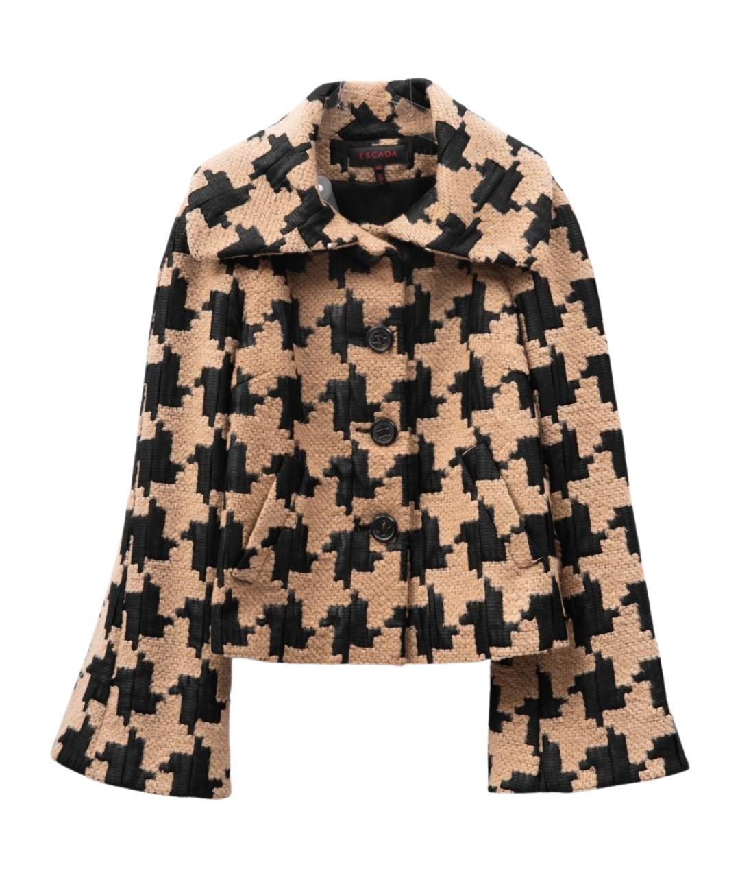 ESCADA Коричневая шерстяная куртка, фото 1