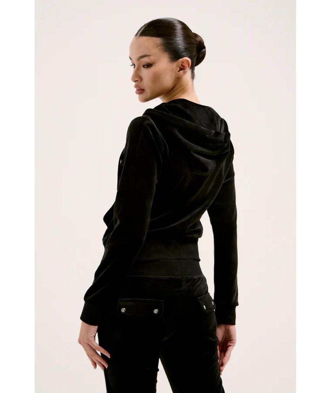 JUICY COUTURE Черные велюровые спортивные брюки и шорты, фото 3