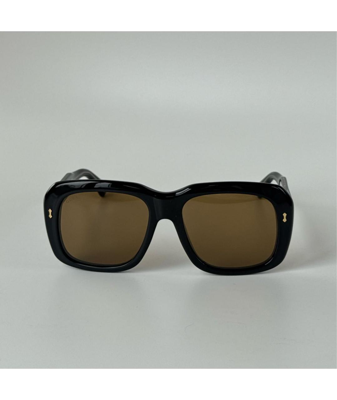 GUCCI Коричневые пластиковые солнцезащитные очки, фото 2
