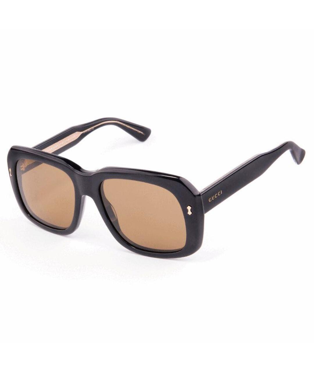 GUCCI Коричневые пластиковые солнцезащитные очки, фото 1