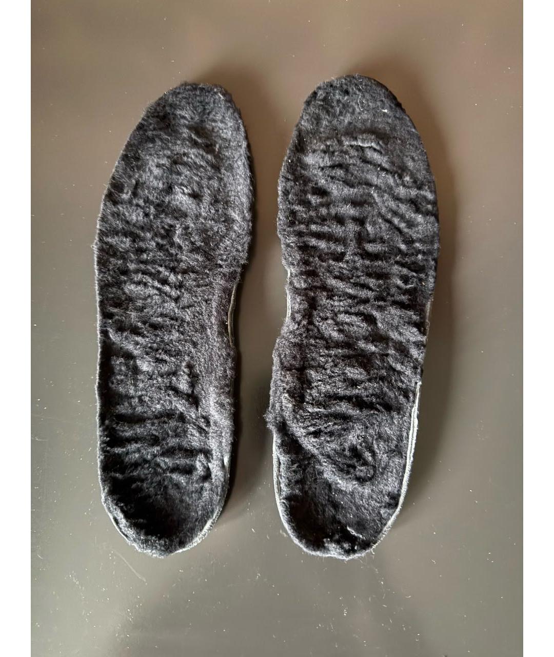 LORO PIANA Черные замшевые низкие кроссовки / кеды, фото 6