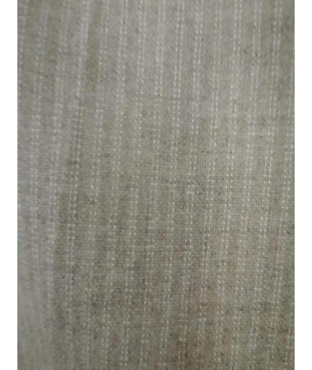 D.EXTERIOR Бежевые кашемировые прямые брюки, фото 4