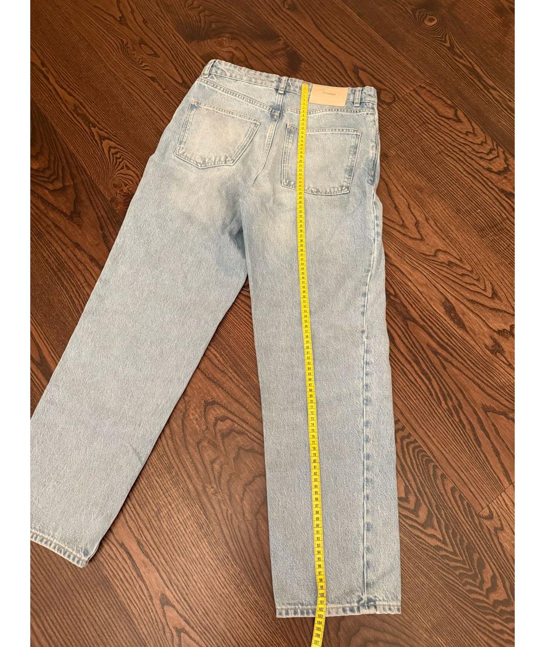 12 STOREEZ Голубые хлопковые прямые джинсы, фото 7