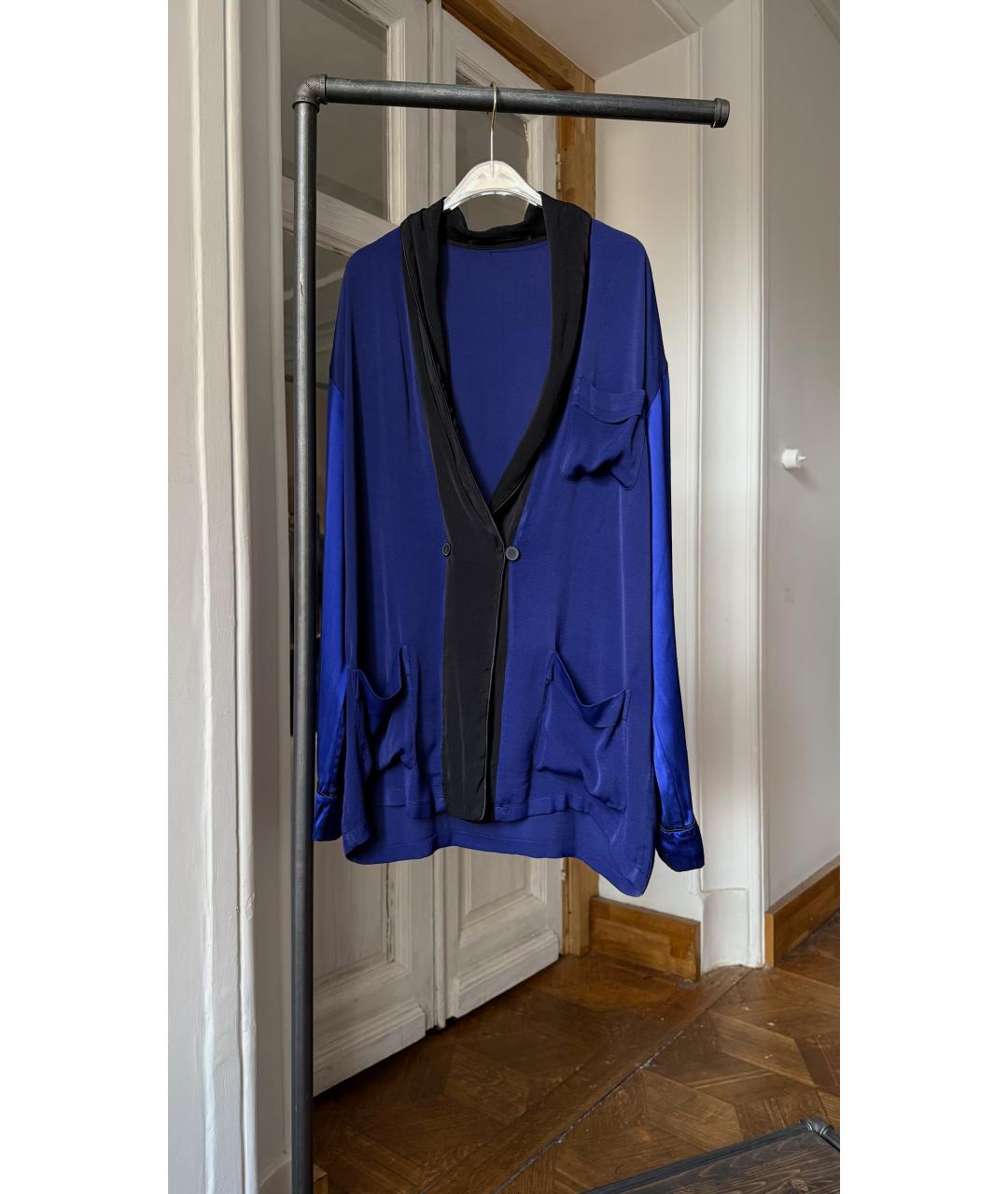 HAIDER ACKERMANN Синий вискозный кардиган, фото 6