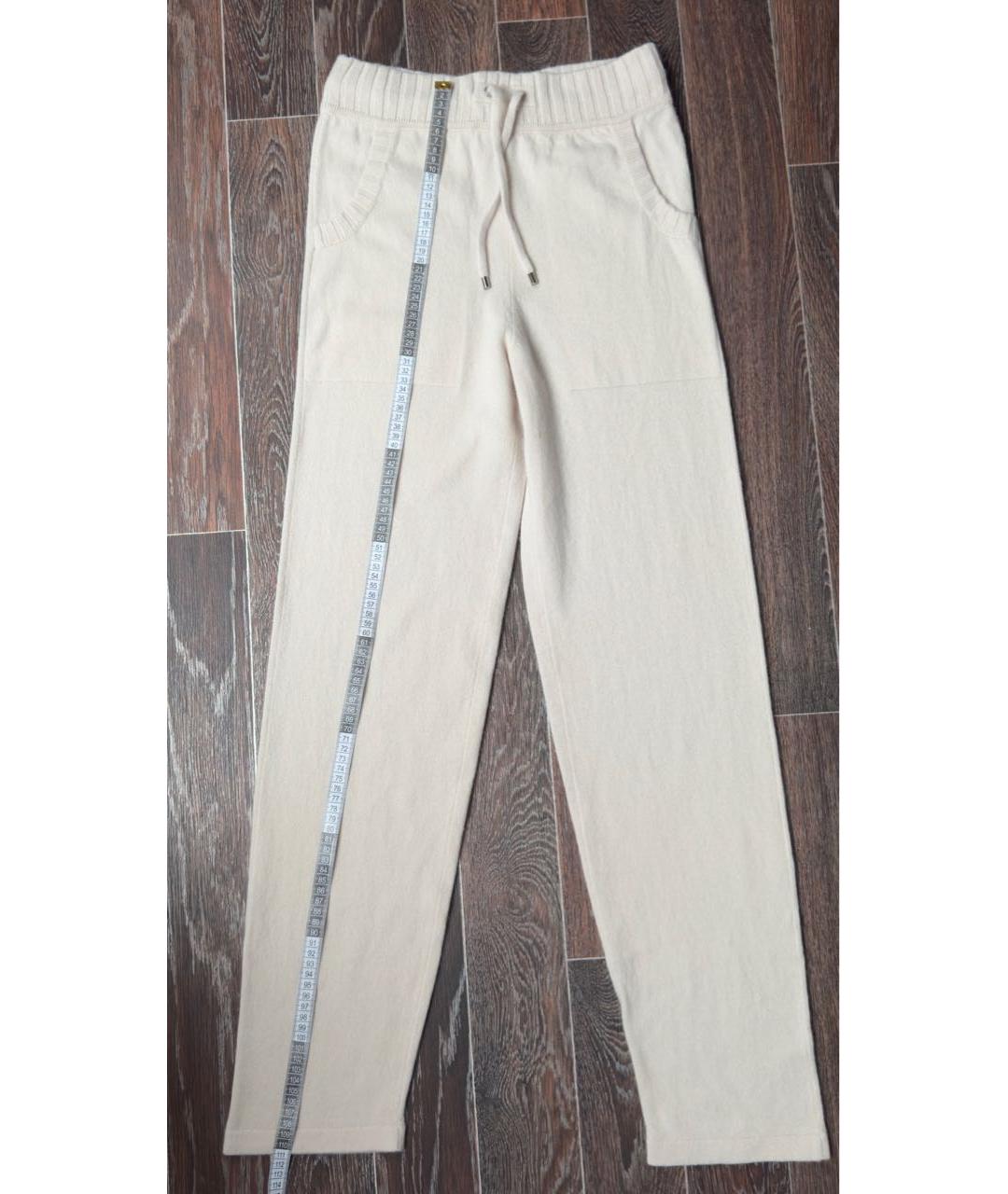 CHANEL Белые кашемировые прямые брюки, фото 4