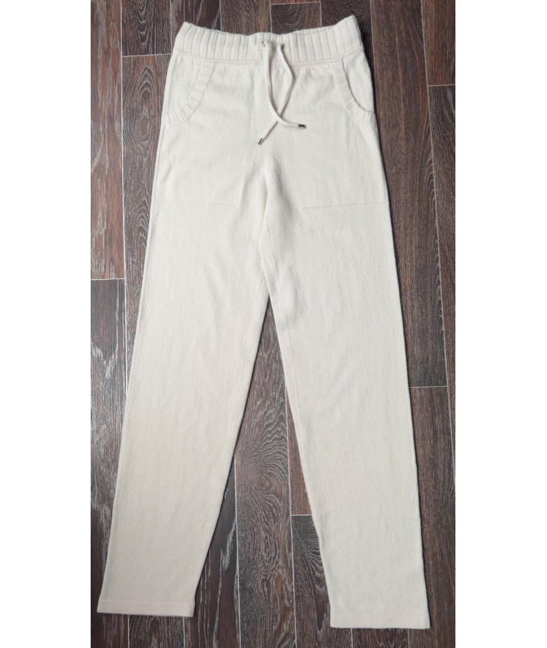 CHANEL Белые кашемировые прямые брюки, фото 9