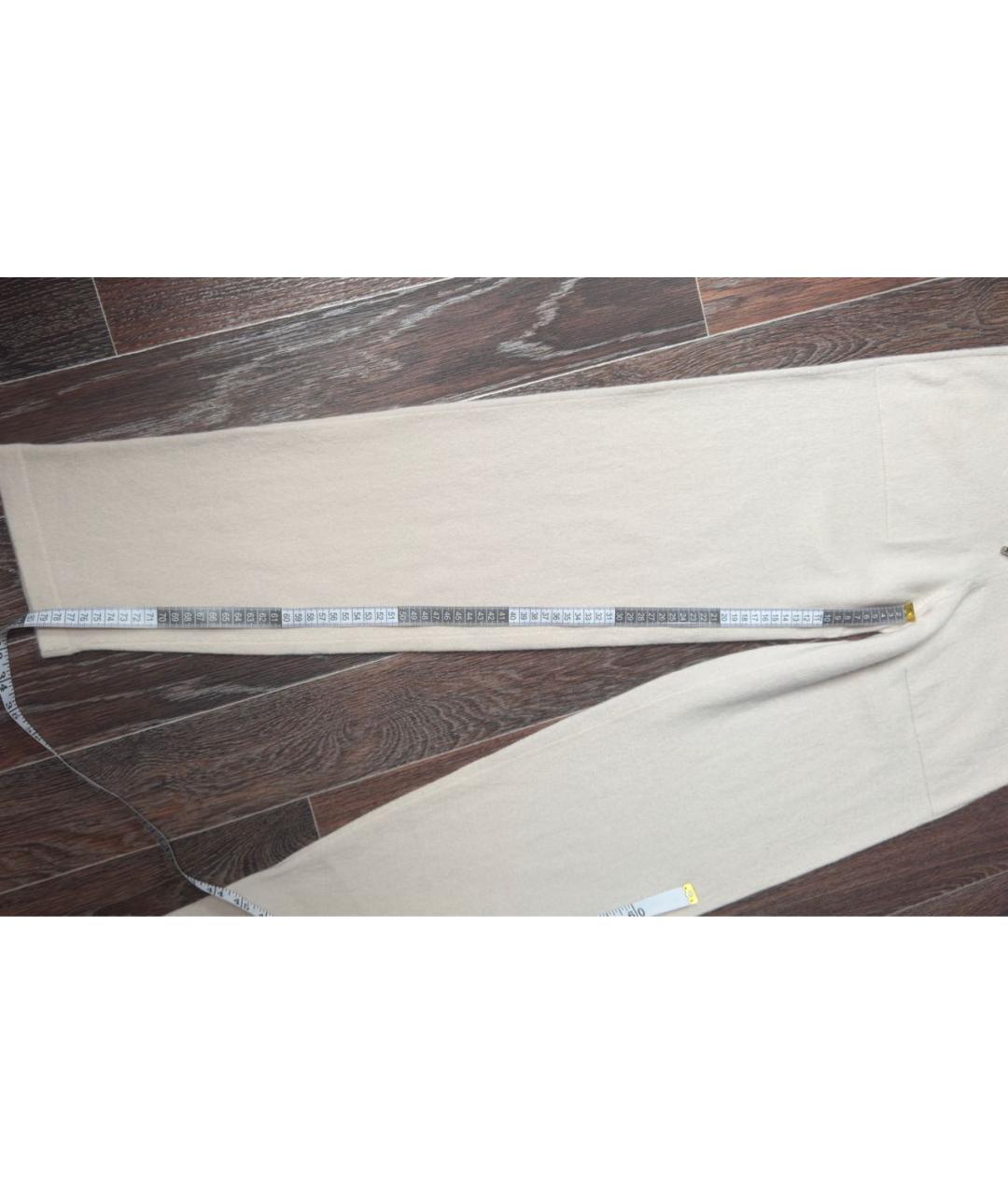 CHANEL Белые кашемировые прямые брюки, фото 3