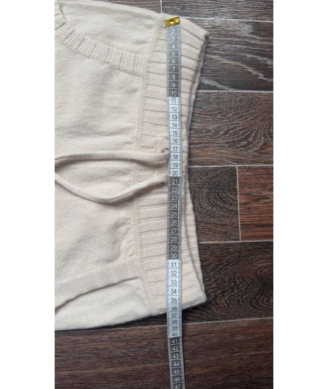 CHANEL Белые кашемировые прямые брюки, фото 5