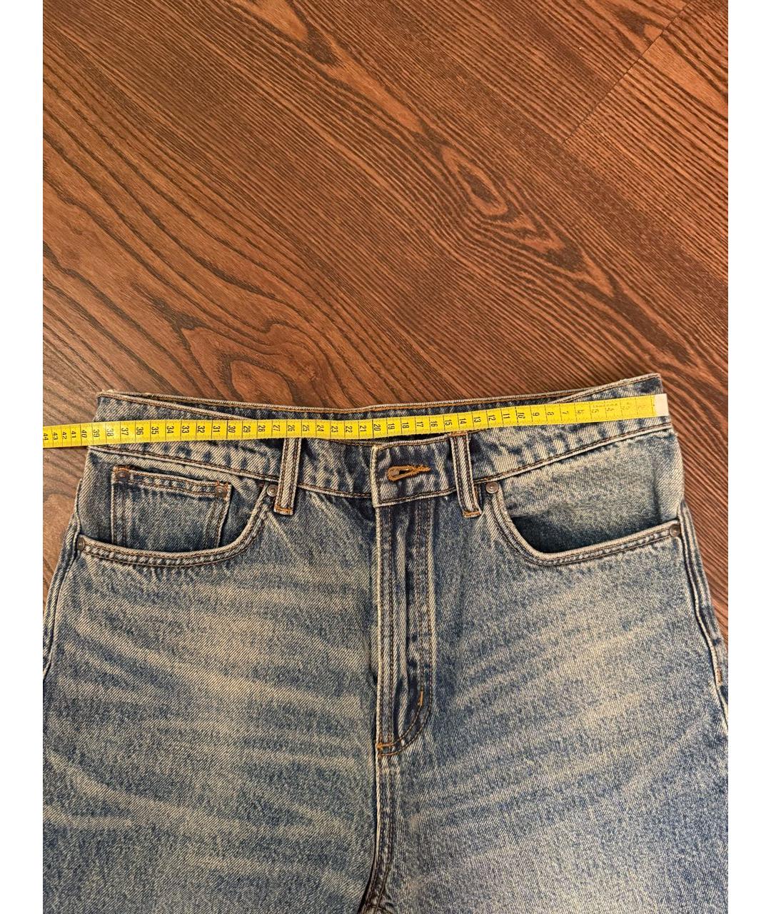 12 STOREEZ Голубые хлопковые прямые джинсы, фото 4