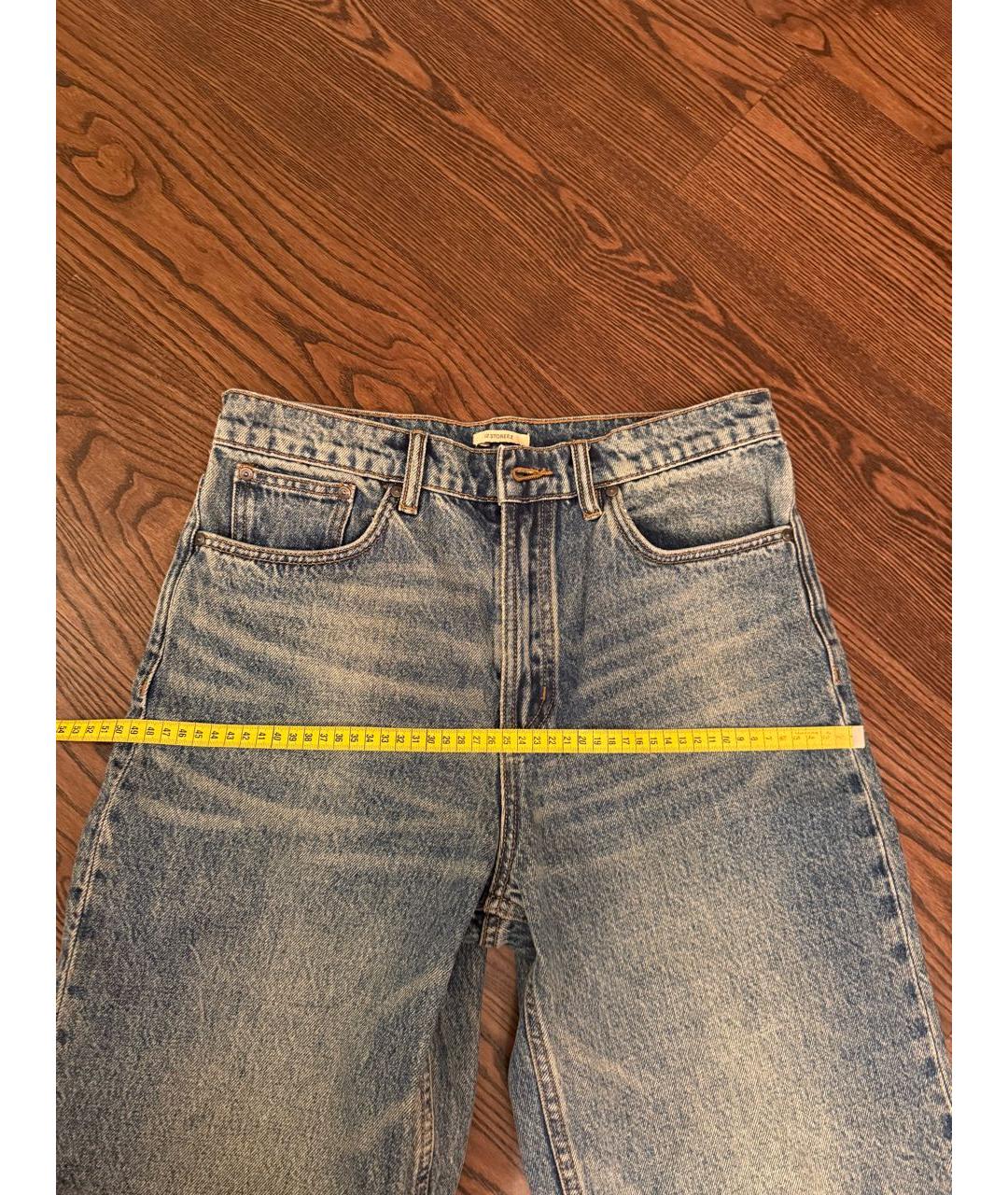 12 STOREEZ Голубые хлопковые прямые джинсы, фото 5