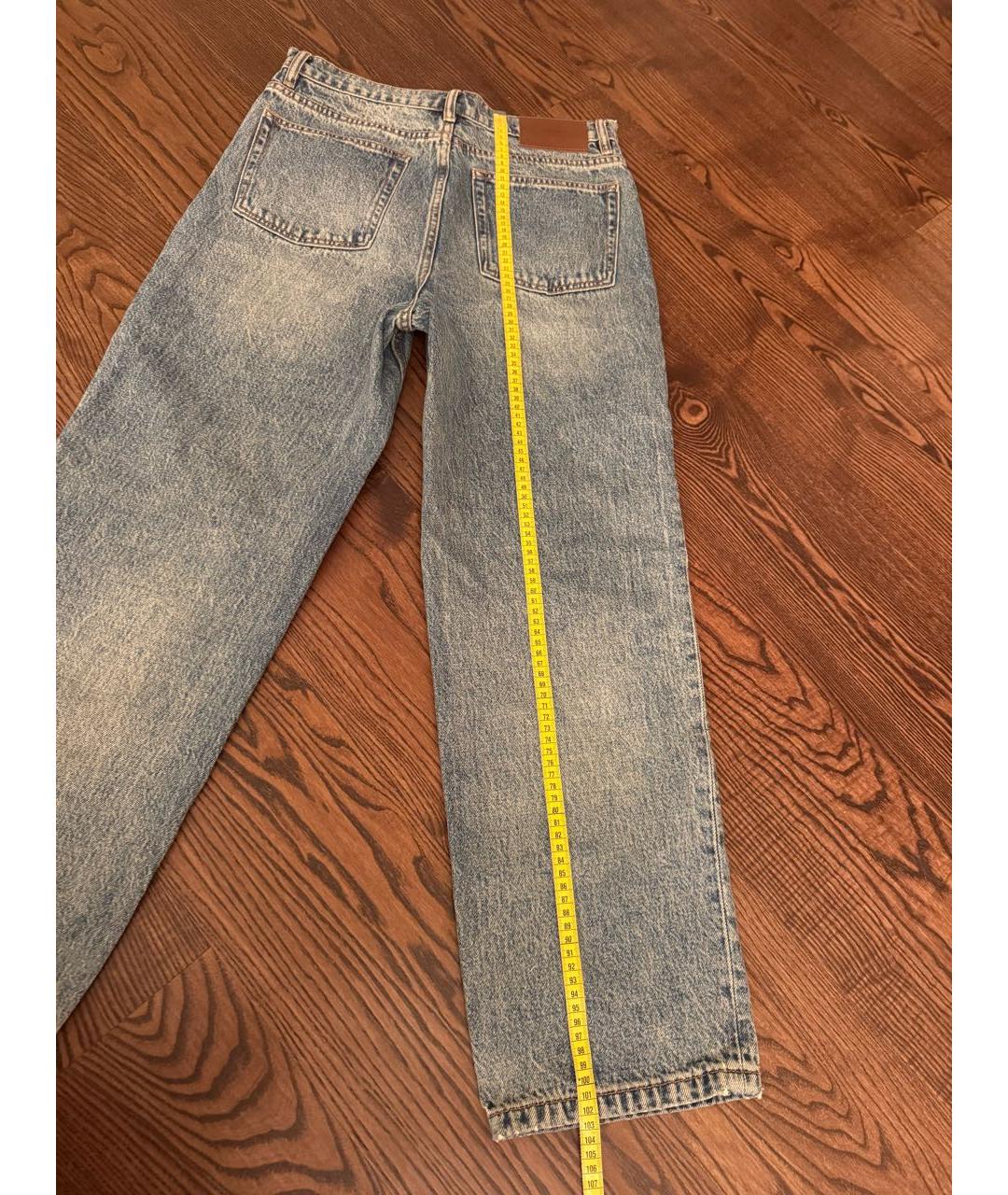 12 STOREEZ Голубые хлопковые прямые джинсы, фото 6