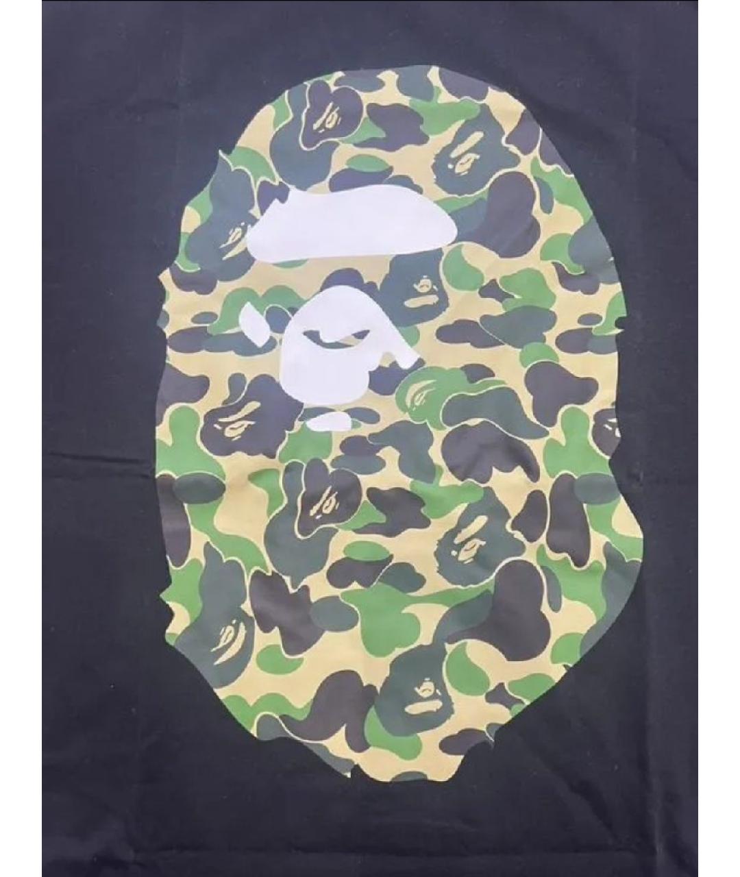 A BATHING APE Черная хлопковая футболка, фото 2