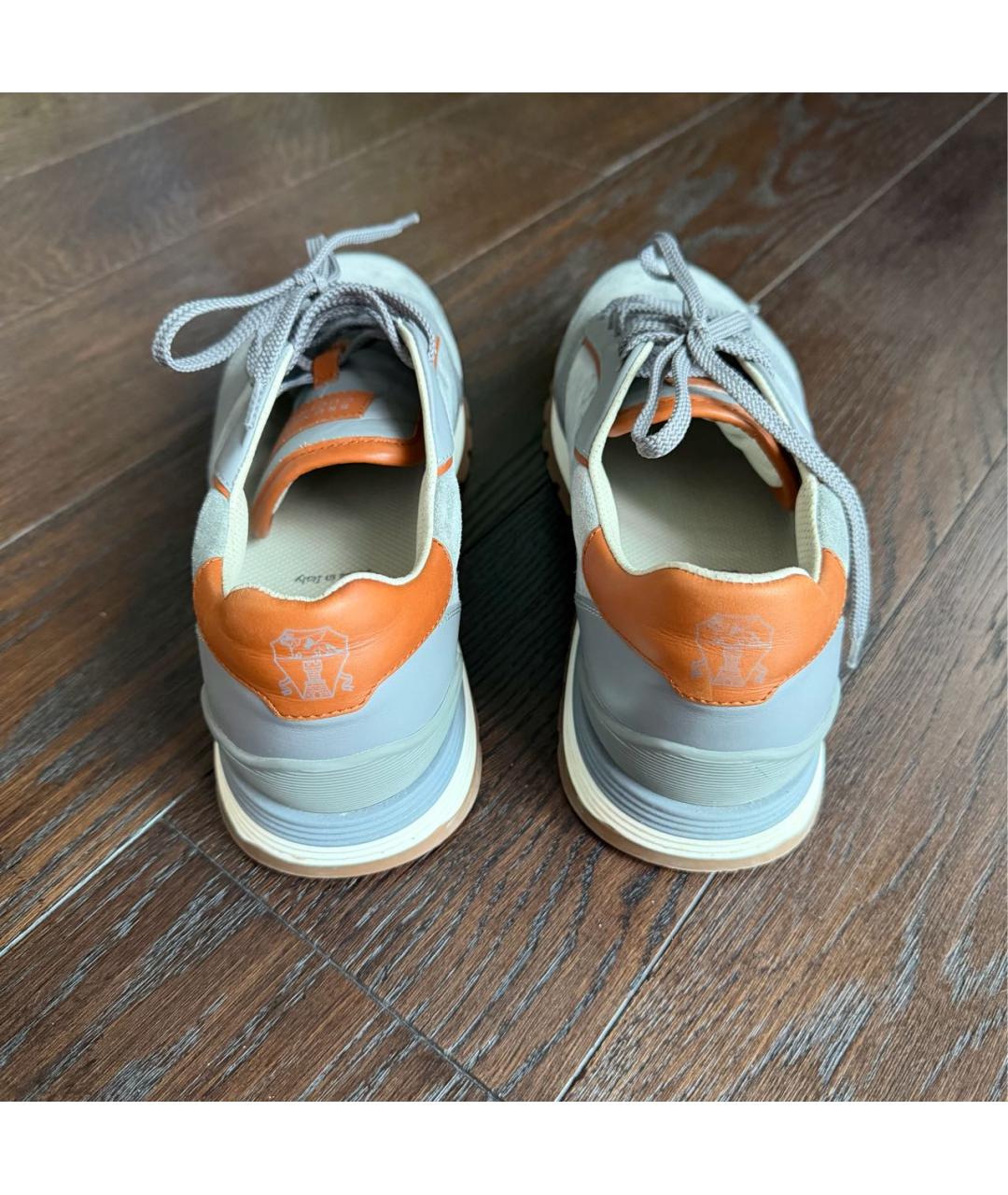 BRUNELLO CUCINELLI Бирюзовые замшевые низкие кроссовки / кеды, фото 4