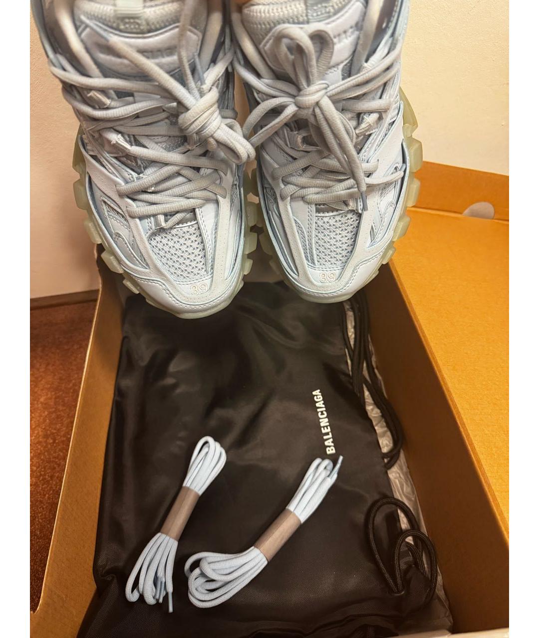 BALENCIAGA Голубые кроссовки, фото 5