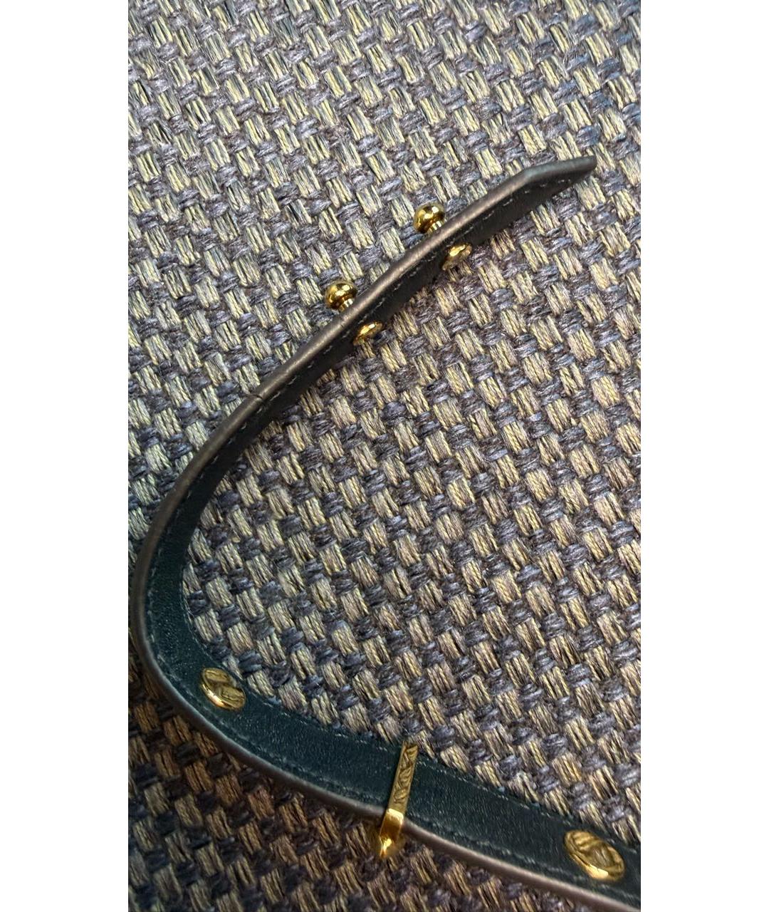 LOUIS VUITTON Коричневый кожаный браслет, фото 4