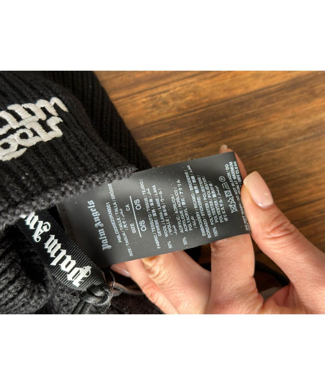 PALM ANGELS Черная шапка, фото 7