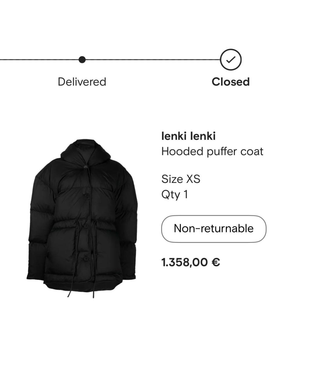 IENKI IENKI Черный полиэстеровый пуховик, фото 7