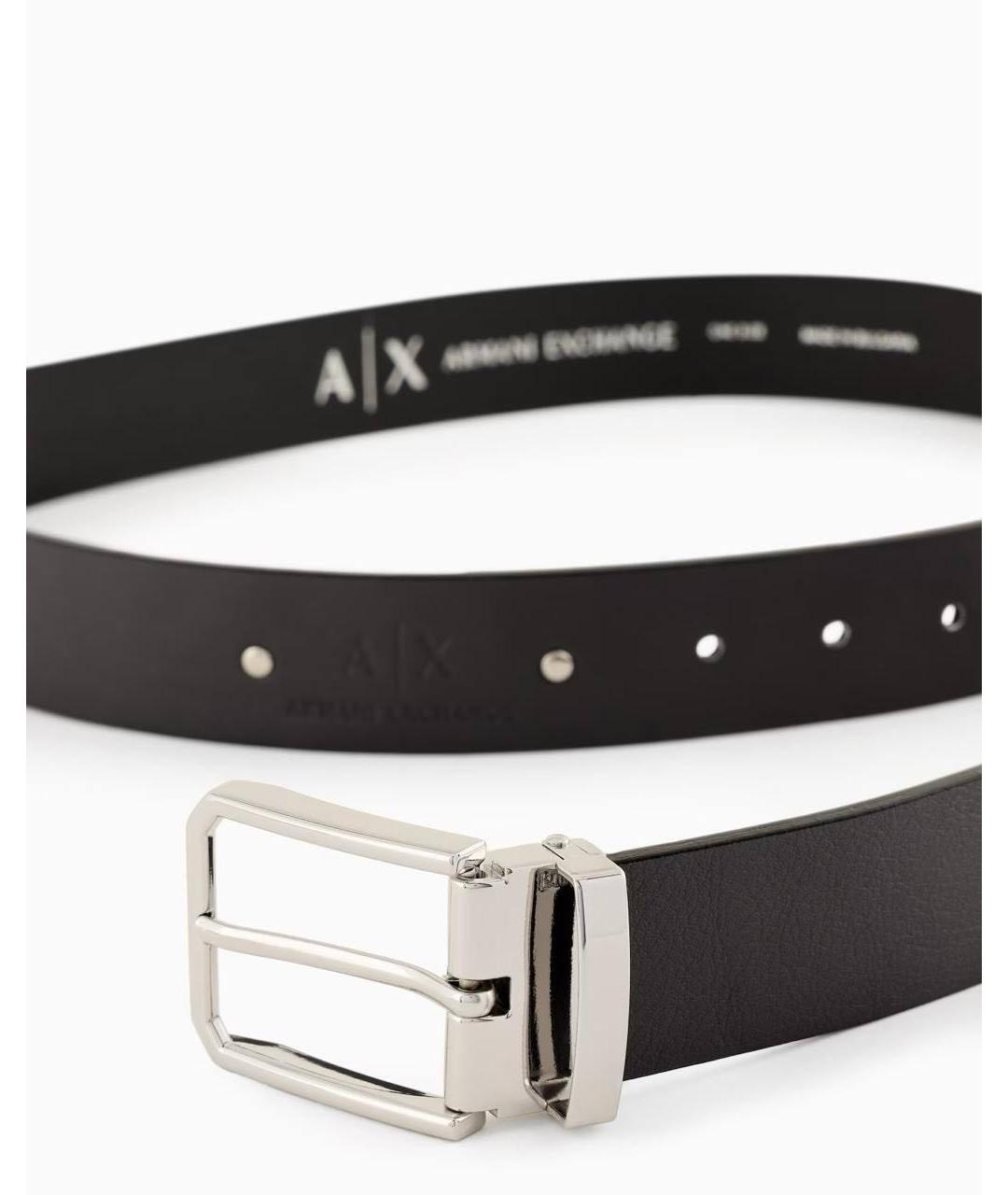 ARMANI EXCHANGE Черный кожаный ремень, фото 2