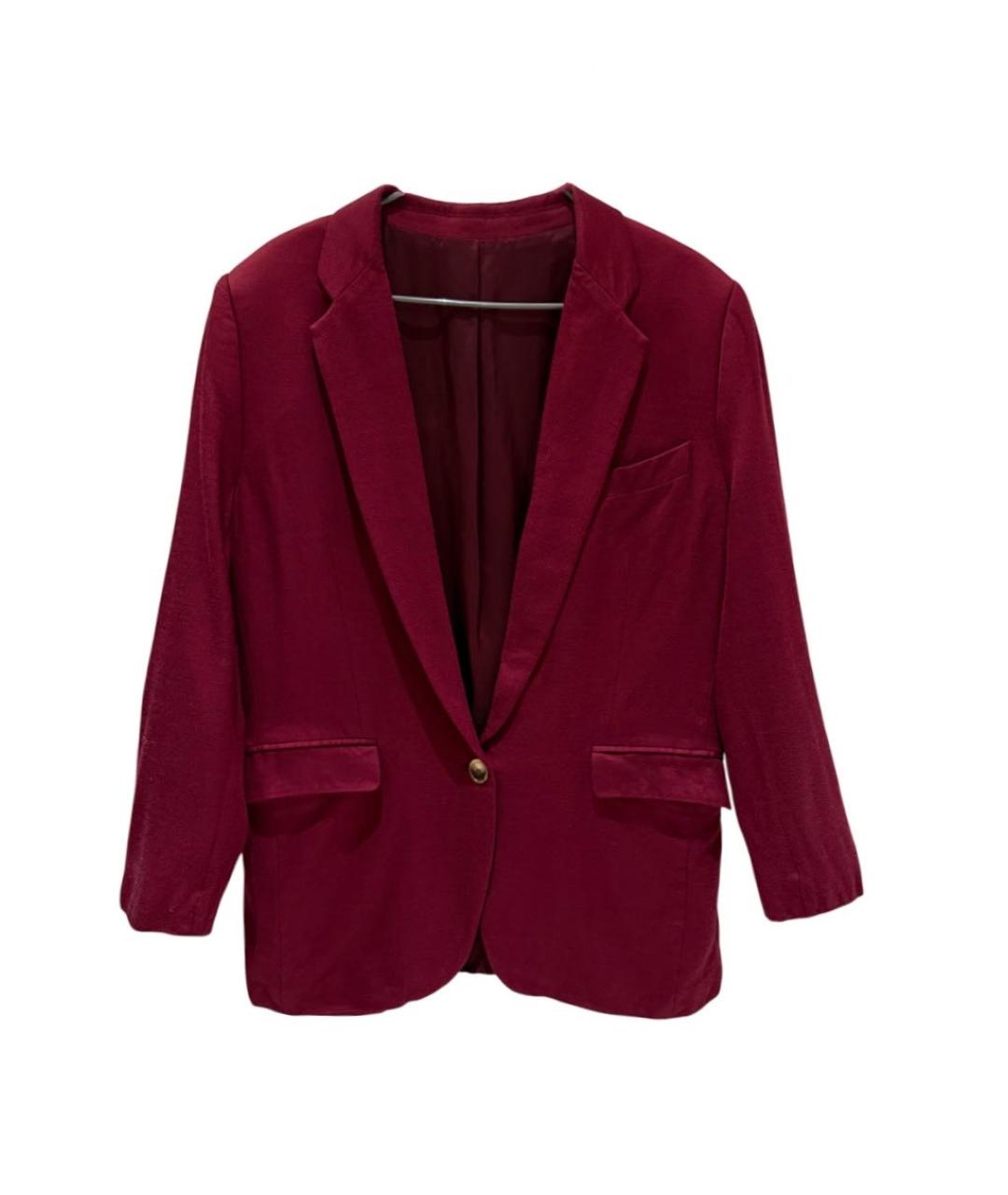 ACNE STUDIOS Бордовый шерстяной жакет/пиджак, фото 1