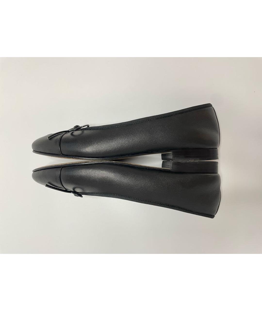CHANEL Черные кожаные балетки, фото 7